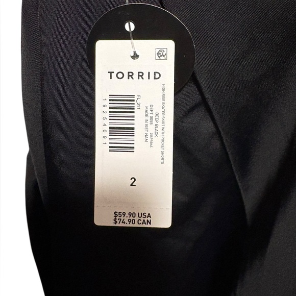 Torrid High Rise Skater Swim Skirt with Pocket Shorts Size 2x New - Picture 6 of 8